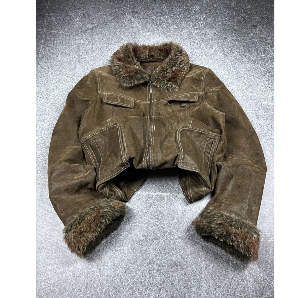 Vintage Fur Leather Jacket